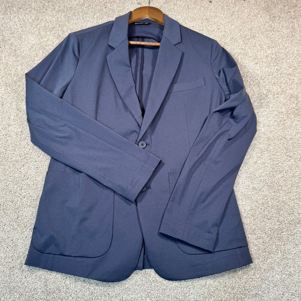 Ministry of Supply Kinetic Blazer Mens XS Navy Blue Stretch Travel Sport Coat